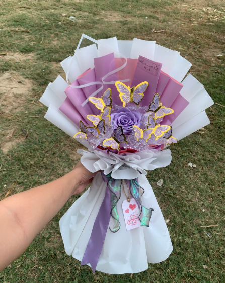 Lavender Dream bouquet — soft purple blossoms with delicate accents